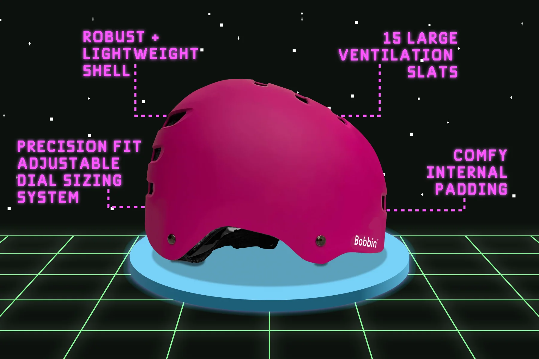 Arcade Bike Helmet Hot Pink - Image 2