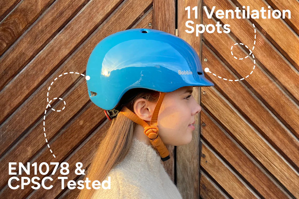Metric Bike Helmet Gloss Moody Blue - Image 3